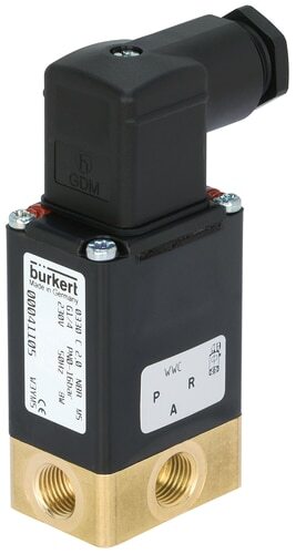 Solenoid Valve 3/2-Way G1/4'' Diverting Brass FKM 0-5bar/73psi 12VDC 0330 46145