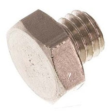 G 1/2'' Nickel plated Brass Closing plug with Outer Hex 16 Bar [2 Pieces]