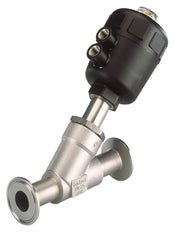 Clamp DN 40 Double-Acting Pneumatic 2-Way Angle Seat Valve Stainless Steel - 2000 - 162082