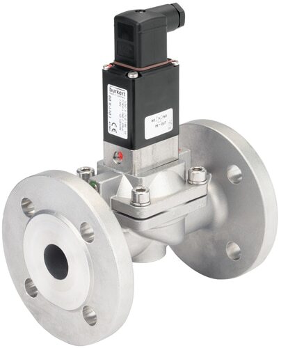 Solenoid Valve 50 mm Flange NC Stainless steel EPDM 0.2-10bar/3-145psi 24VDC Anti-Waterhammer 5282 361414