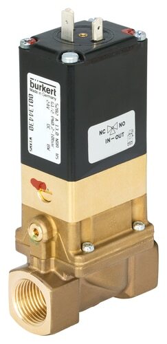 Solenoid Valve G1/2'' NC Brass FKM 0.2-10bar/3-145psi 24VDC Anti-Waterhammer 5282 249202