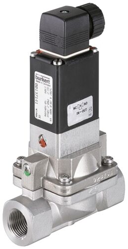 Solenoid Valve Rc1 1/4'' NC Stainless steel FKM 0.2-10bar/3-145psi 24VDC Anti-Waterhammer 5282 501922