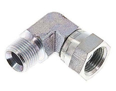 G 3/8'' M/F Zinc plated Steel 90 deg Elbow Fitting 325 Bar - Hydraulic