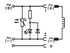 Connector 100-120V AC/DC (DIN - A) with LED and Varistor - Burkert 2508 008368