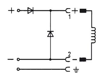 Connector 12-240V DC (DIN - A) with 3m cable Recovery Diode and Polarity Protection - Burkert 2508 783589