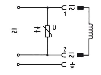 Connector 12-24V AC/DC (DIN - A) with Varistor - Burkert 2508 008370