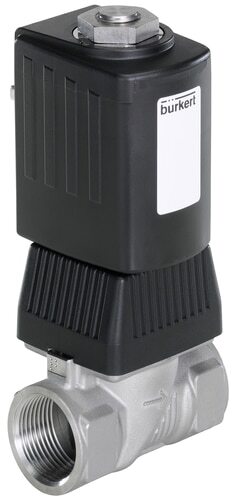 Solenoid Valve NPT 1/2'' NC Stainless steel PTFE 0-25bar/363psi 230VAC Oxygen Fat/Oil Free 6240 324495