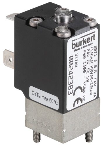 Solenoid Valve 20x20 mm SFB flange NC Stainless steel FKM -1-8bar/-15-116psi 24VDC 2871 267080