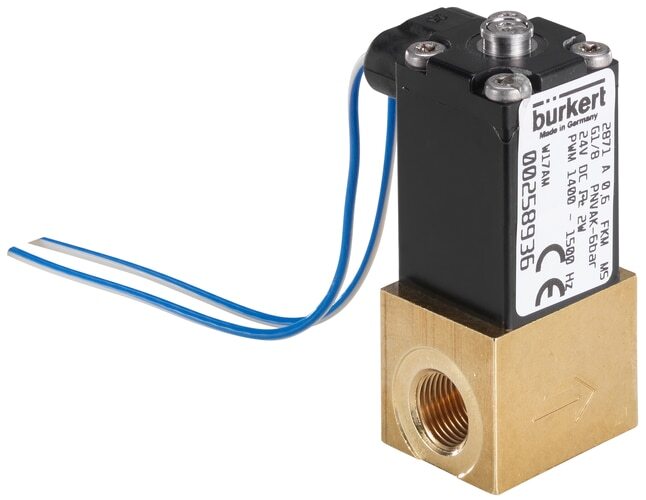 Solenoid Valve G1/8'' NC Brass FKM -1-0.8bar/-15-12psi 12VDC 2871 319057