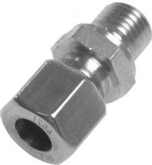 3/8'' NPT Male x 12S Stainless steel Straight Compression Fitting 630 Bar DIN 2353