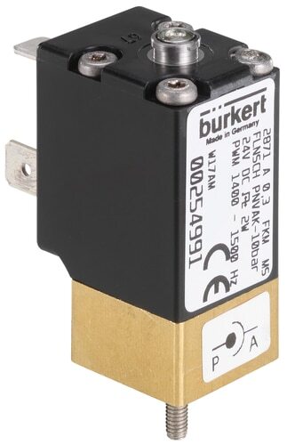 Solenoid Valve 20x20 mm SFB flange NC Brass EPDM -1-12bar/-15-174psi 24VDC 2871 255498