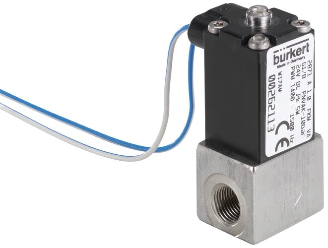 Solenoid Valve G1/8'' NC Stainless steel EPDM -1-10bar/-15-145psi 24VDC Oxygen Fat/Oil Free 2871 278771