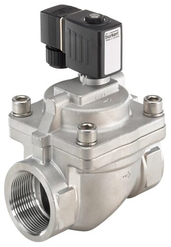 Solenoid Valve NPT 1 1/4'' NO Stainless steel FKM 0.2-16bar/3-232psi 240VAC Anti-Waterhammer 6281 306668