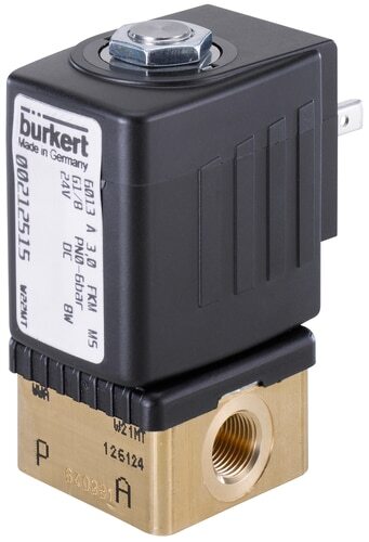 Solenoid Valve G3/8'' NC Brass FKM 0-0.75bar/11psi 12VDC 6013 156407