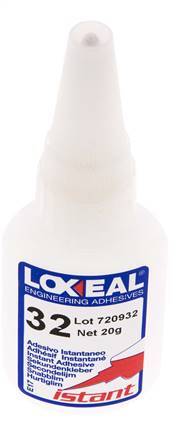 Loxeal Instant Adhesive 20ml Transparent 2-5s Curing Time Metal, Plastic, Neoprene/Nbr, Epdm And Rubber Surfaces