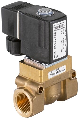 Solenoid Valve NPT 3/4'' NC Brass PTFE 1-12bar/15-174psi 24VAC 5404 467438