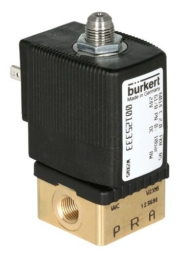 Solenoid Valve 3/2-Way G1/8'' NC Brass FKM 0-16bar/232psi 24VDC 6014 466305