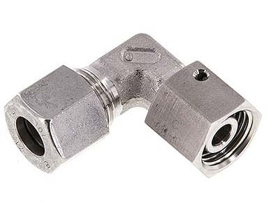 M36x2 x 25S Stainless steel Adjustable 90 deg Elbow Compression Fitting with Sealing cone and O-ring 400 Bar DIN 2353