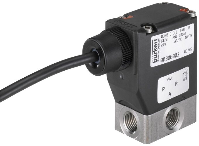 Solenoid Valve 3/2-Way G1/4'' Diverting Stainless steel EPDM 0-5bar/73psi 230VAC/DC ATEX 0330 20016127