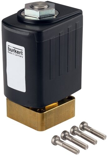 Solenoid Valve 40x40 mm SFB flange NC Brass FKM 0-8bar/116psi 24VDC Oxygen Fat/Oil Free 6027 20017785