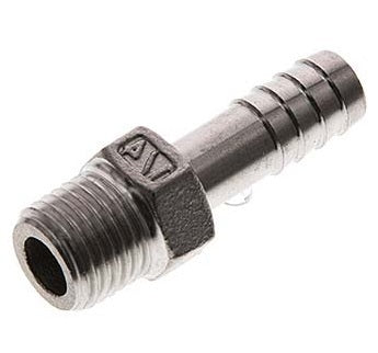 1/4'' NPT Male x 9mm Stainless steel Hose barb 16 Bar