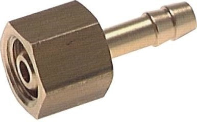 G 1/4'' x 4mm Brass Hose barb with Nut 16 Bar