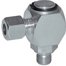 G 3/8'' Male x 10S Zinc plated Steel 90 deg Elbow Swivel Joint 630 Bar DIN 2353