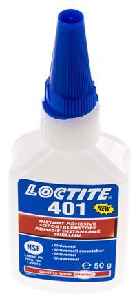 Loctite Instant Adhesive 50ml Transparent 3-11s Curing Time Metal, Plastic And Rubber Surfaces