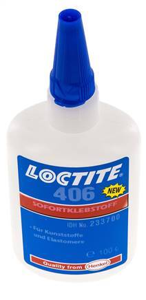 Loctite Instant Adhesive 100ml Transparent 2-12s Curing Time Plastic And Rubber Surfaces