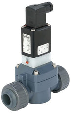 Solenoid Valve 25 mm Glued Sleeves NC PVC EPDM 0.5-6bar/7-87psi 230VAC 0142 121328