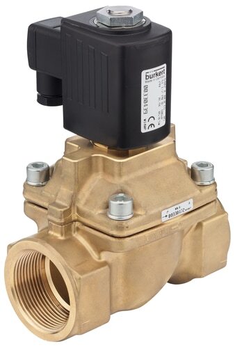 Solenoid Valve G2 1/2'' NC Brass PTFE 0-10bar/145psi 230VAC/DC 6407 332161