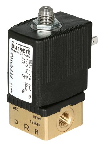 Solenoid Valve 3/2-Way NPT 1/4'' NC Brass FKM 0-10bar/145psi 24VAC/DC ATEX 6014 468783