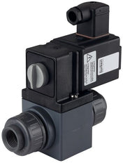 Solenoid Valve G1/2'' NC PVC FKM 0-1bar/15psi 24VAC/DC Vacuum 131 47398