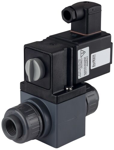 Solenoid Valve 16 mm Glued Sleeves NO PVC EPDM 0-2bar/29psi 230VAC/DC Vacuum 131 52609