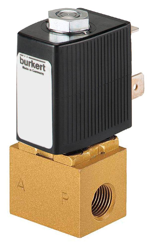 Solenoid Valve G1/8'' NC Brass FKM 0-1.5bar/22psi 24VDC Oxygen Fat/Oil Free 6011 262726