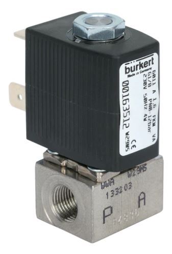 Solenoid Valve G1/8'' NC Stainless Steel FKM 0-6bar/87psi 230VAC Oxygen Fat/Oil Free 6011 211674