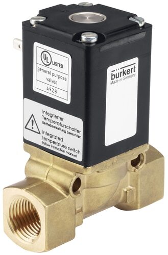 Solenoid Valve NPT 1 1/4'' NC Brass FKM 0-12bar/174psi 120VAC/DC Vacuum Anti-Waterhammer 0290 315214