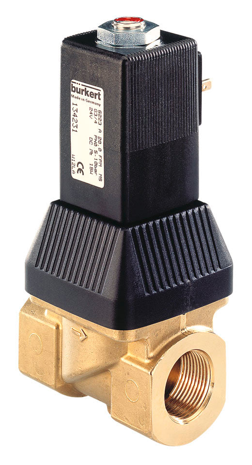 Solenoid Valve G1/2'' NC Brass FKM 0.5-10bar/7-145psi 24VDC 6223 132202