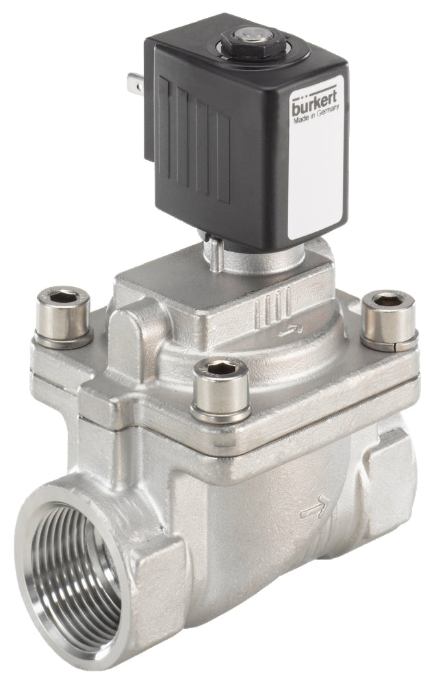 Solenoid Valve G1'' NO Stainless Steel FKM 0.2-16bar/3-232psi 230VAC Oxygen Fat/Oil Free 6281 262710