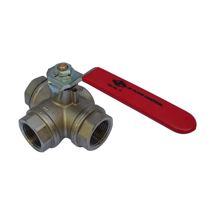 71 - G1'' 3-Way (T) Ball Valve F/F/F