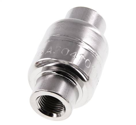 G1/4'' Stainless Steel 304 Check Valve FKM (Light Spring) 0.03-16bar - CLIS3E