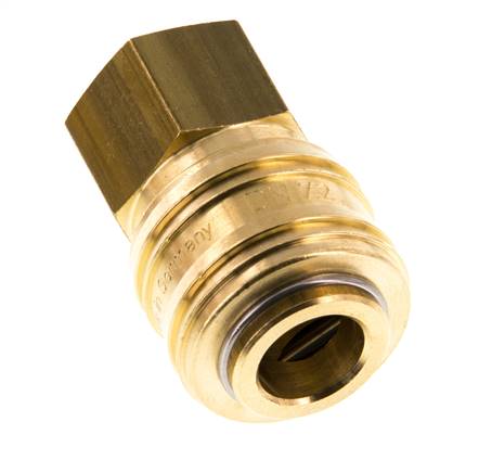 Brass DN 7.2 (Euro) Air Coupling Socket G 1/4 inch Female