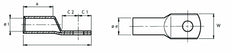 Cimco Press Cable Lug For Copper Cable - 180694 [100 Pieces]