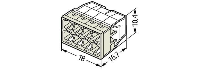 Wago 2273 Wire Connector - 2273-208 [50 Pieces]