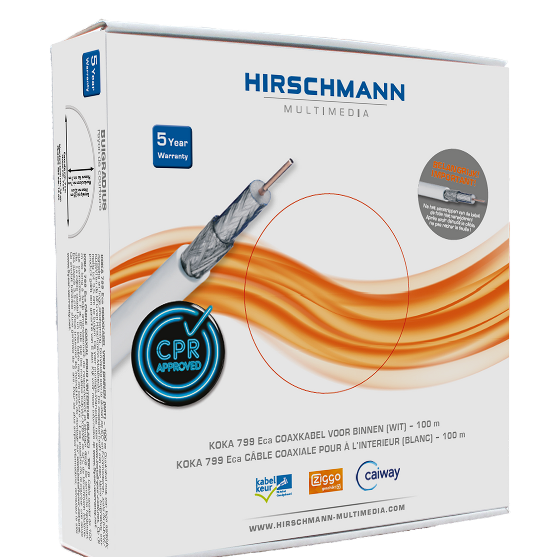 Hirschmann Multimedia KOKA Coaxial Cable - 298799101 [100 Meters]