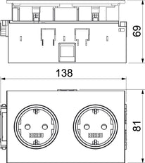 Rehau by OBO SIGNA Wall Outlet (WCD Switchgear) - 6121014