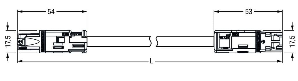 Wago Patch Cord Adjustable Building Installation - 774-9973/006-305