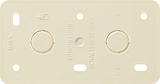 Gira Dual Mounting Plate for Wall Socket Assembly White - 008013