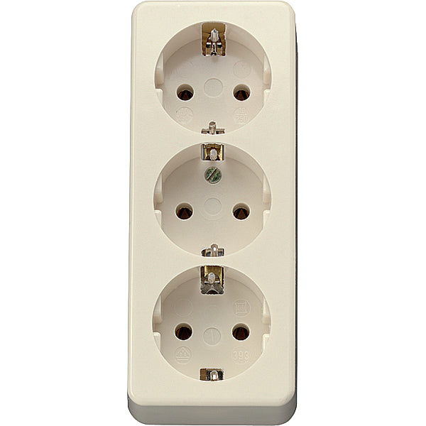 Jung 3-Way Wall Socket - 10S23LA