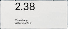 Gira Door Information Plate 2-Way White Accessories - 107200